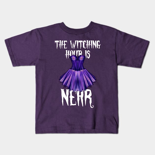 The witching hour is near illustration Kids T-Shirt by ArctiumStudio